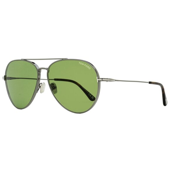 NEW TOM FORD AVIATOR SUNGLASSES, UNISEX GREEN AVIATOR SUNGLASSES TOM FORD - Picture 2 of 3
